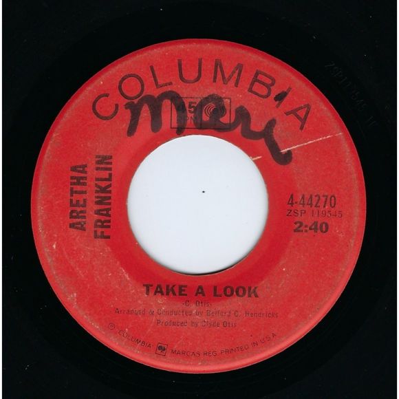Aretha Franklin 45 Take A Look / Follow Your Heart on Columbia G Soul - Picture 1 of 2